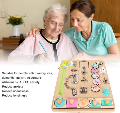 Jouet planche à manipuler pour la démence, planche sensorielle relaxante avec verrous et loquets pour la maladie d'Alzheimer