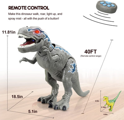 Jouet dinosaure T-Rex télécommandé Fidtoy avec pulvérisateur de brume pour enfants