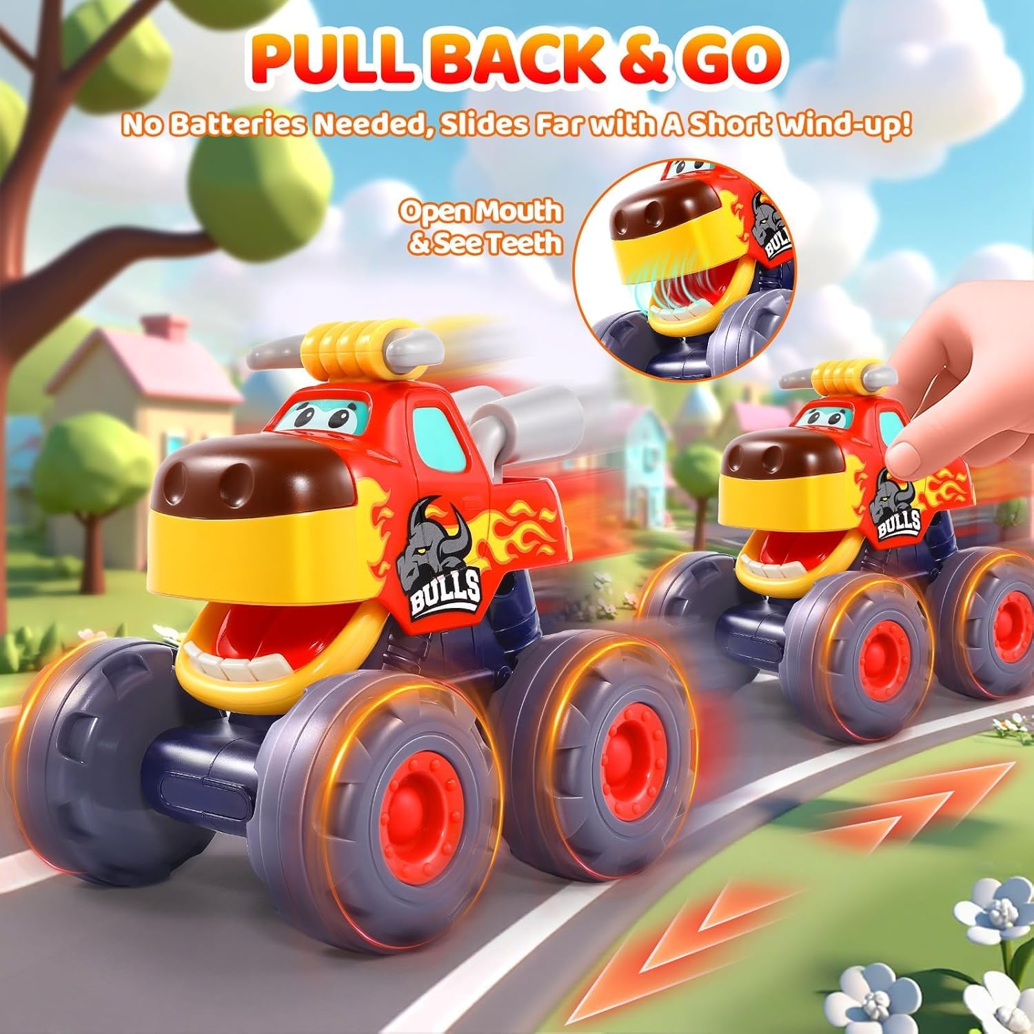 Fidtoy Animal Monster Truck Toy Set for Toddlers
