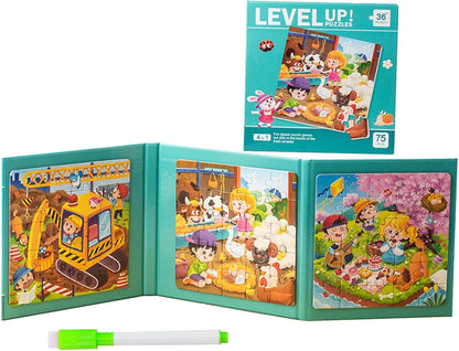 Rompecabezas magnéticos para niños | Juguete magnético - El Dibujo 4 en 1 desarrolla Habilidades, estimula el Cerebro, Disfruta aprendiendo para Picnic, Comedor, automóvil, avión