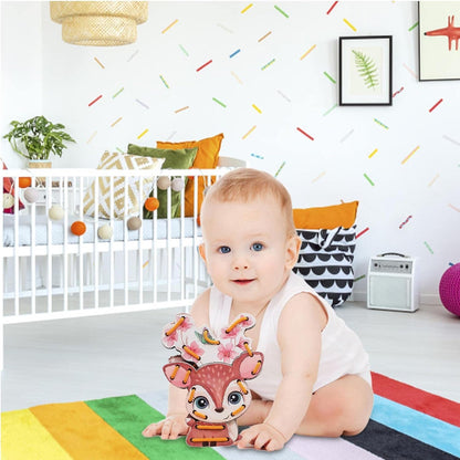 Ukuding Lacing for Toddler - Lacing Cardboard Sewing Cards Animal - Craft Supplies for Preschool Education Farm, Lacing Games, Activity Toys