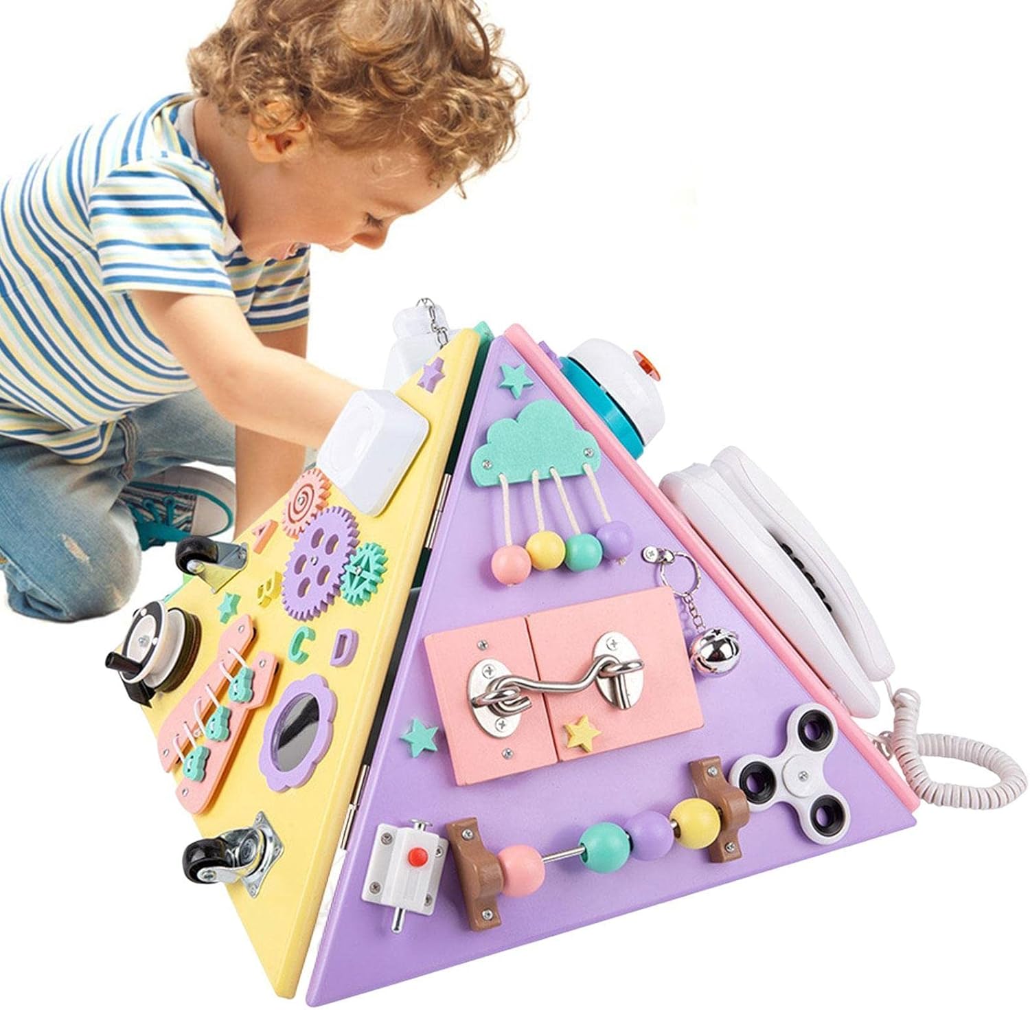 Toys Pyramid | Pyramid Shaped Fidget Toys for Adhd Kids | Hand Eye Coordination Educational Toys, Funny Toys for Education, Classroom, Aged 3+