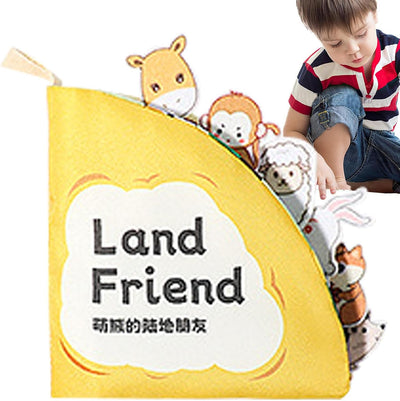 Qumiuu Libros de baño para bebés | Libros de tela para el baño para niñas y niños, libro interactivo portátil para bebés, juguetes de educación temprana para bebés y niños de 0 a 6 meses
