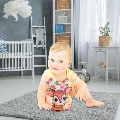 Ukuding Lacing for Toddler - Lacing Cardboard Sewing Cards Animal - Craft Supplies for Preschool Education Farm, Lacing Games, Activity Toys