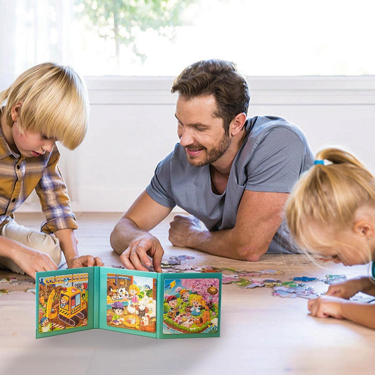 Rompecabezas magnéticos para niños | Juguete magnético - El Dibujo 4 en 1 desarrolla Habilidades, estimula el Cerebro, Disfruta aprendiendo para Picnic, Comedor, automóvil, avión