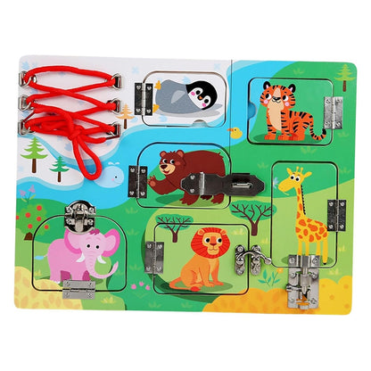 ATORSE™ Wood Busy Board Self Ability Educational Learning for Kids 2 3 4 5 Years Old Animal|Toys & Hobbies | Educational | Other Educational Toys