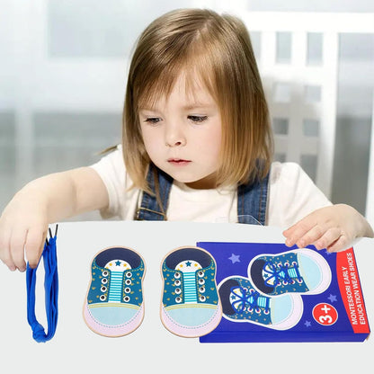 Ridecyle Lacing Shoe Toy - Kids Shoelace Threading Learning Toy,Learn to Tie Shoes Children Shoelace Threading Teaching Toy Early Educational Teaching Toy, Shoes Tying Training Toy