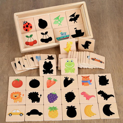 Lyla Wooden Shadow Puzzle Game Board Game for Boys Girls 3 4 5 Years Old Toddlers