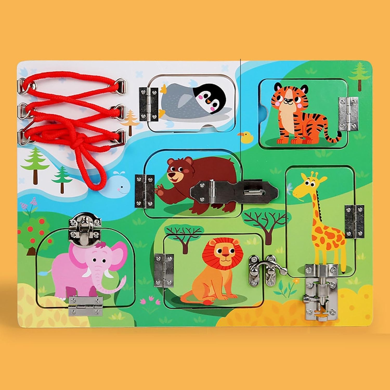 ATORSE™ Wood Busy Board Self Ability Educational Learning for Kids 2 3 4 5 Years Old Animal|Toys & Hobbies | Educational | Other Educational Toys