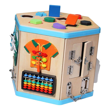 Portable Basic Motor Skill Activity Board for Kids 1-2 Years Old Great Gift Six Sides | Educational | Other Educational Toys