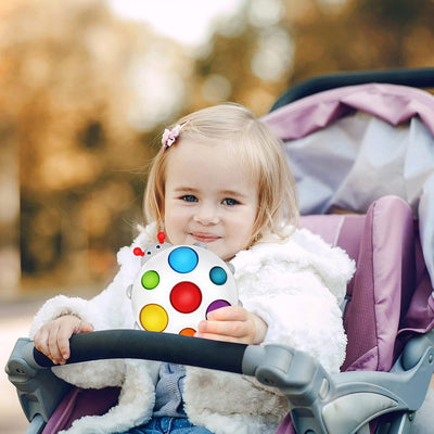 Fidtoy Baby Sensory Pop Toy Silicone Dimple Fidget Toy for Toddlers 6 Months+ Tactile Bubble Board Calm Travel Bath Toy Fine Motor Skills Toy