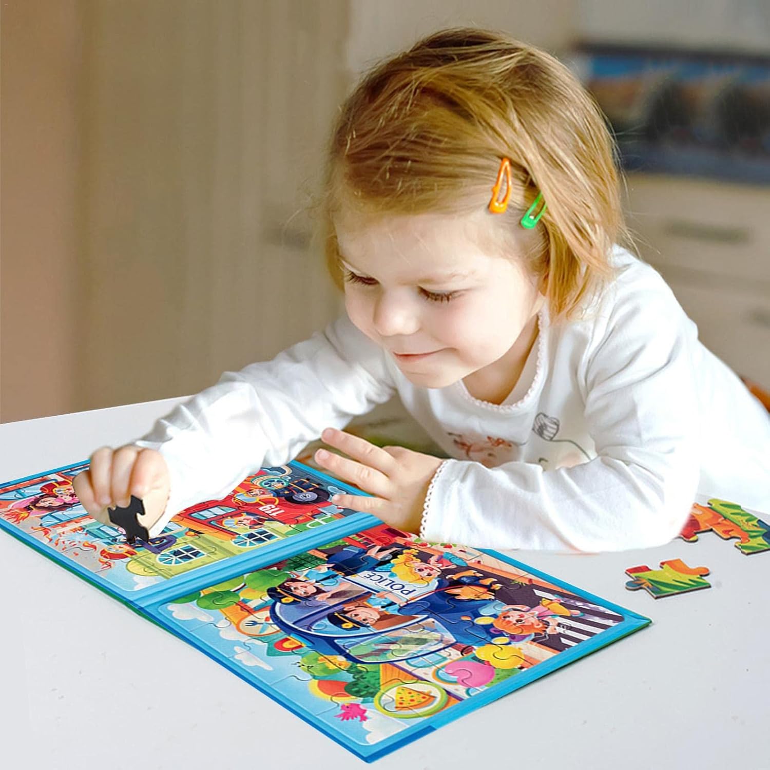 Magnetic Puzzle Book - Traffic Take Long Magnetic Jigsaw Puzzle | Animals Summer Toddler Puzzles Party Favors for 3-6 Years Old Girls and Boys by Bami