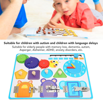 Horoper Fidget Blanket for Dementia, Seniors Fidget Board Stress Relieve Improve Coordination Calming Comforting Dementia Sensory Activities