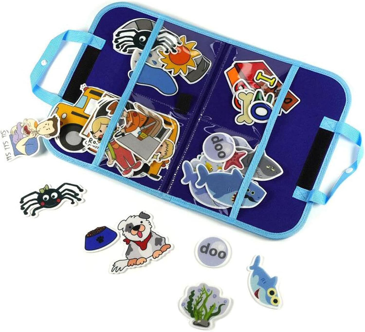 Tablero de historias de fieltro portátil Montessori sensorial habilidad fina actividad preescolar interactiva regalos del Día de San Valentín p, autobús