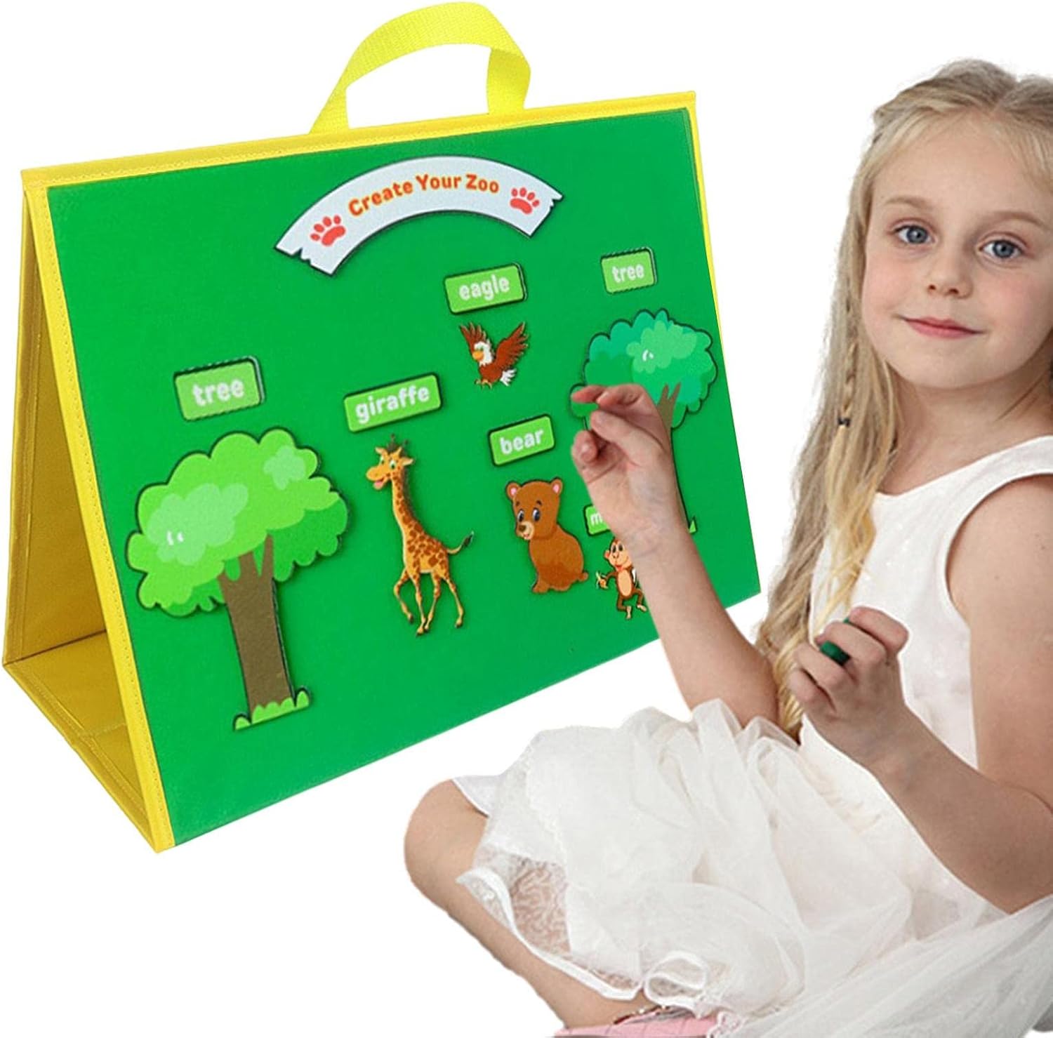 fieltro para aula, tablas enseñanza plegables doble cara, historias para preescolar, Montessori Education Storytelling Naixue