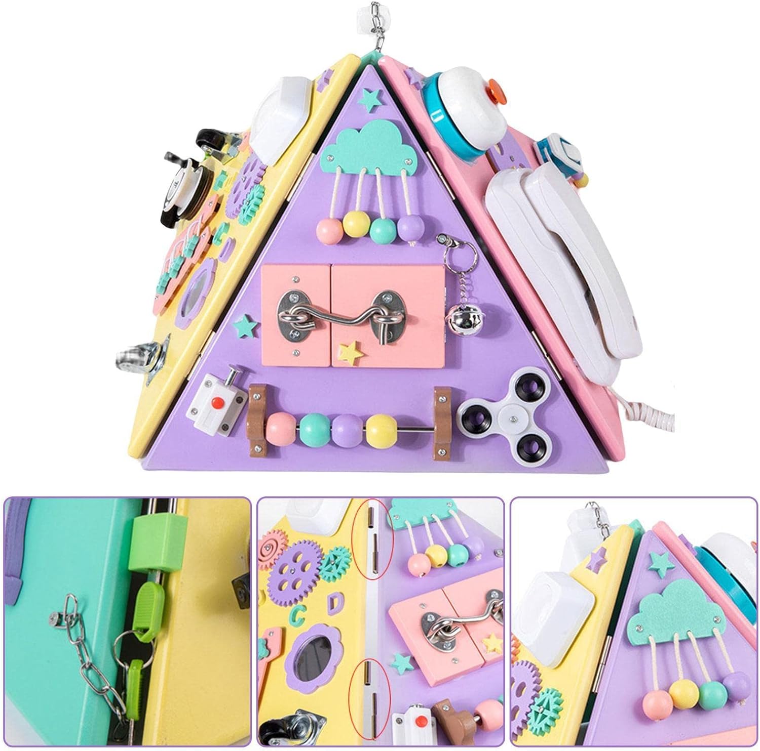 Toys Pyramid | Pyramid Shaped Fidget Toys for Adhd Kids | Hand Eye Coordination Educational Toys, Funny Toys for Education, Classroom, Aged 3+