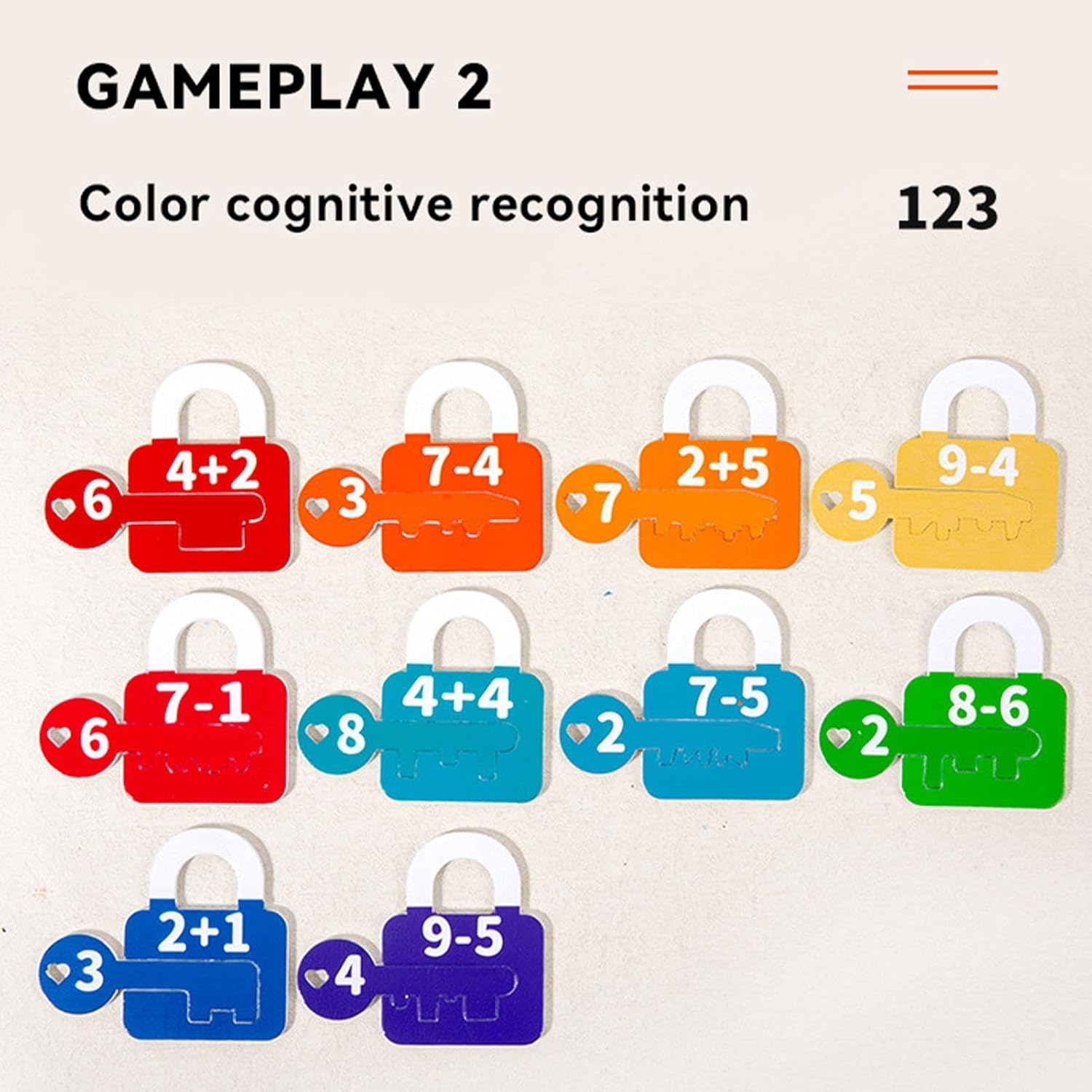 Kids Learning Locks with Keys, Number Counting for Kids | Letter Recognition Keys and Locks Combination Set for Kids - Preschool Learning Games, c