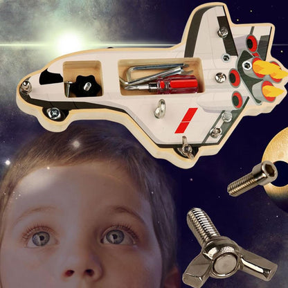 UJEAVETTE Spaceship Stem Toys Basic Skills Screw Driver Activities Tools for Girls Boys