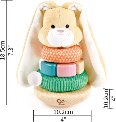 Jouet empilable Fidtoy Lapin Jouet sensoriel d'apprentissage à anneaux pour bébé