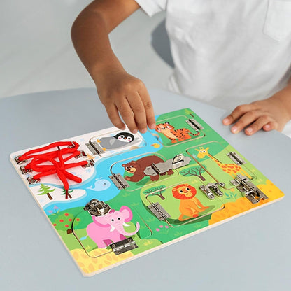 ATORSE™ Wood Busy Board Self Ability Educational Learning for Kids 2 3 4 5 Years Old Animal|Toys & Hobbies | Educational | Other Educational Toys