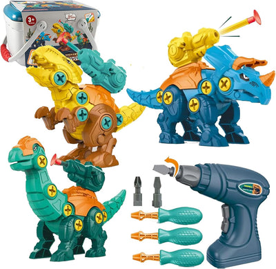 Fidtoy Kit de Dinosaurios Desmontables para Niños de 3 a 8 Años | Juguetes Educativos de Dinosaurios Armables STEM