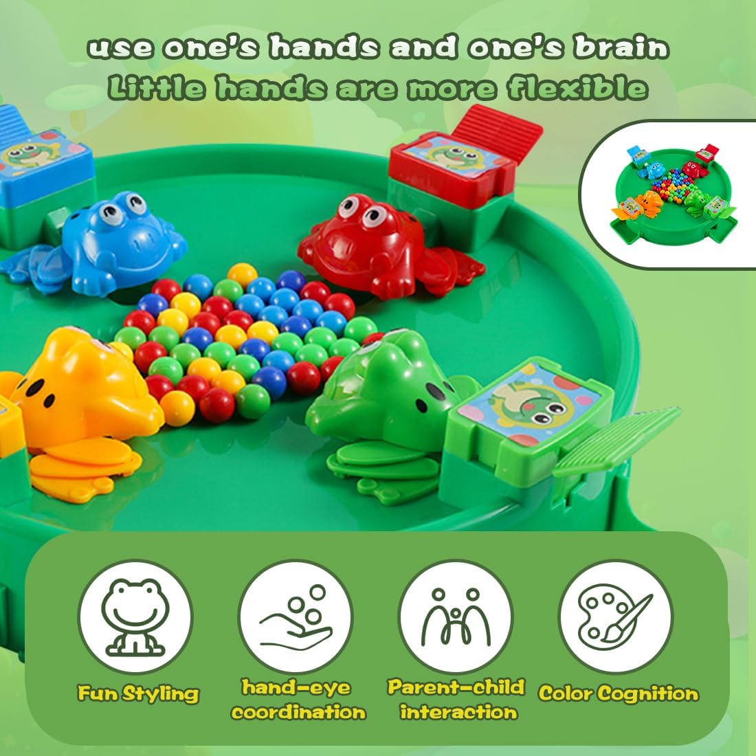 Jeu de Société Familial Grenouille Affamée Attrape-Perles - 111