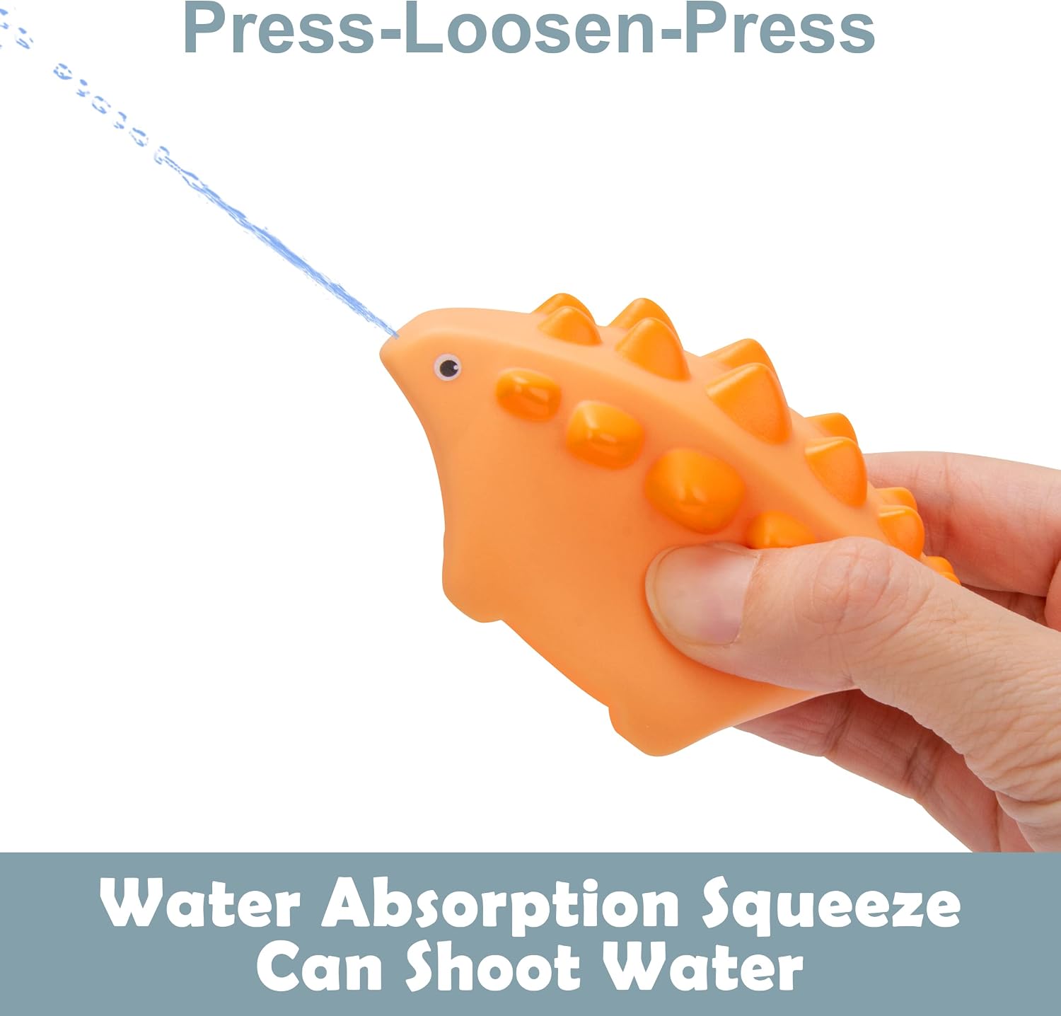 Fidtoy Soft Water Sprinkler Bath Sensory Toy 6 Pieces, Dinosaur Bath Toys for Baby and Toddler Water Play, Rubber Squeeze Floating Spray Toys for Bathtub, Grass and Beach Play