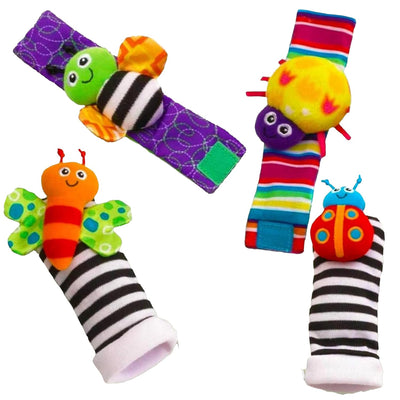 Fidtoy Baby Wrist and Foot Rattle Toy Set