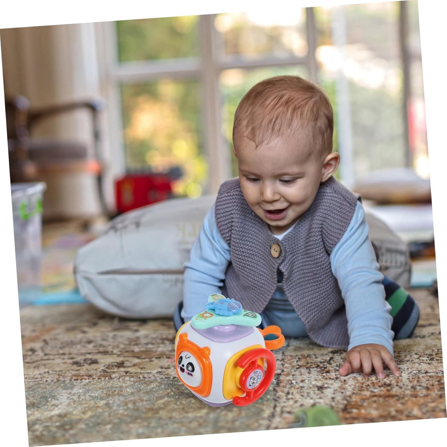 HANABASS Cubo de Actividades para Niños Pequeños Juguete Montessori Educativo Juguete de Viaje Sensory Play Aprendizaje para 1