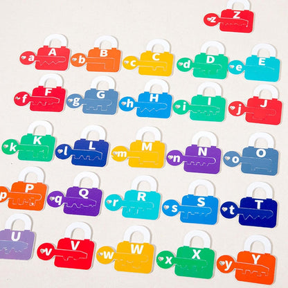 Wazsnhm Jouets d'apprentissage de verrouillage de l'alphabet et de l'arithmétique - Tri cognition pour les étudiants de voyage âgés de 3, 4, 5 ans, alphabet