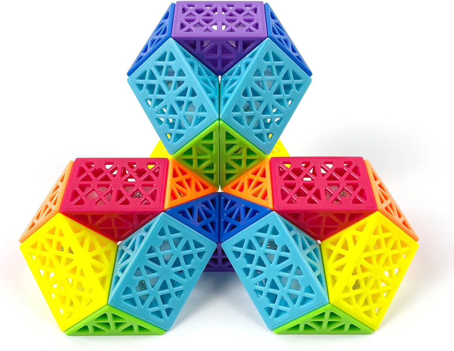 24 Blocks Magic Snake Toy Magic Snake Magic Snake Puzzle Snake Fidget Toy for Children and Adults Party Bag Children's Birthday Party (Hollow x 1)