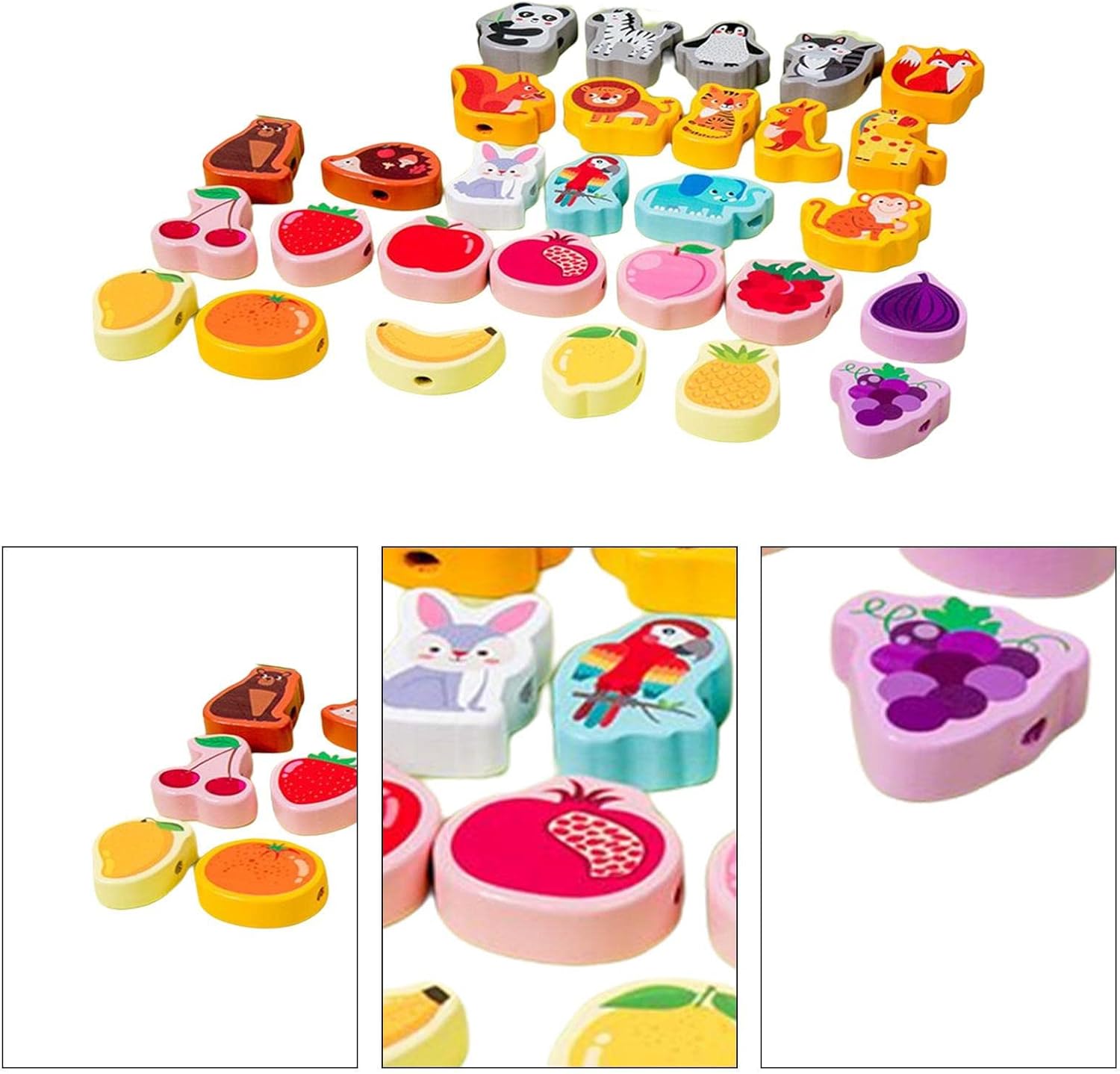 Cordones | Juego Hilo Bricolaje,Juguetes Madera para niños y niñas