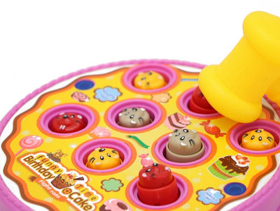 Fidtoy Hammer Cake Toy Set with Pop Up Mice Musical Game