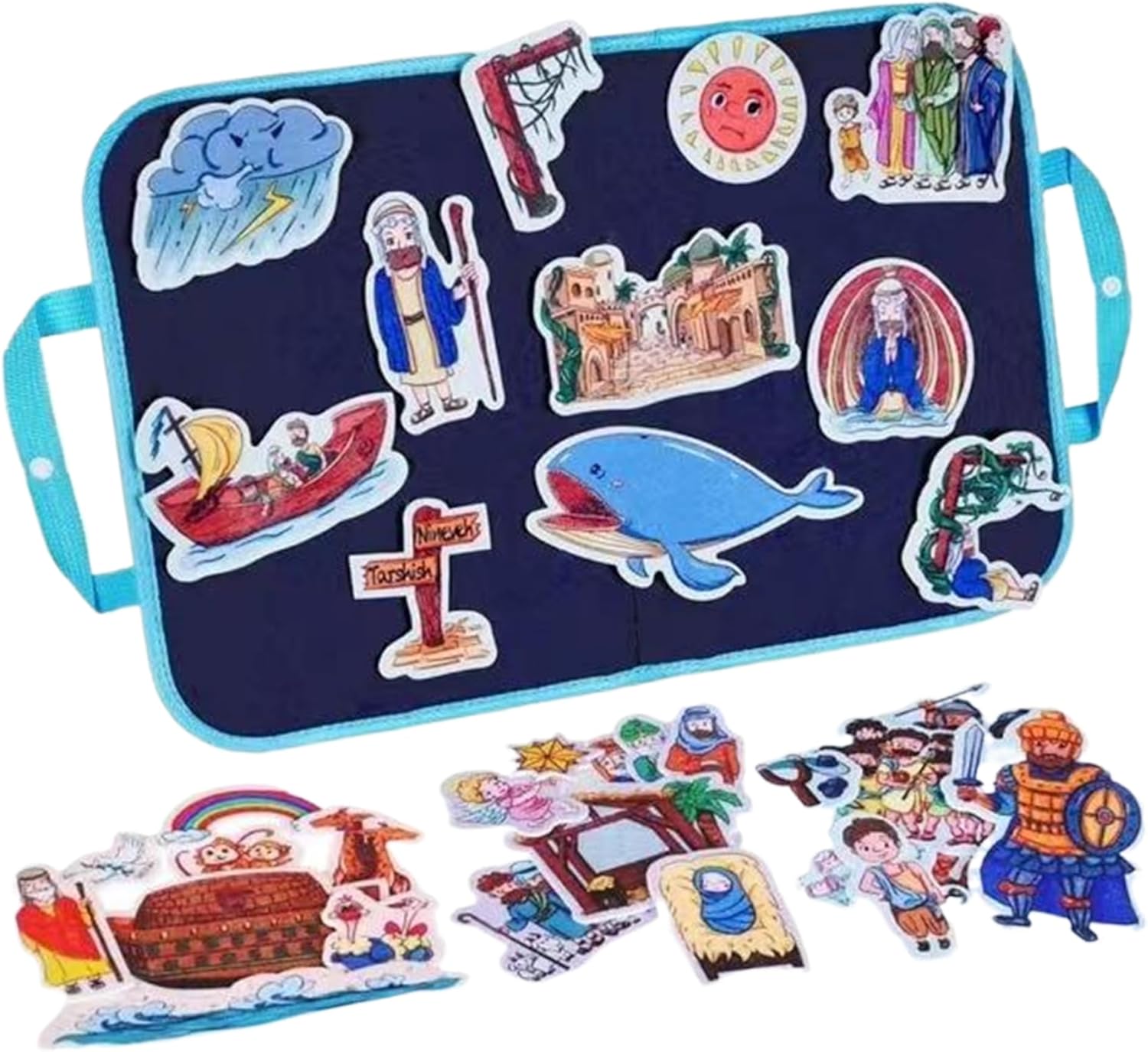 1 set de fieltro para fieltro para niños historias bíblicas de la biblia.