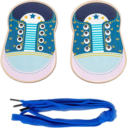 Ridecyle Lacing Shoe Toy - Kids Shoelace Threading Learning Toy,Learn to Tie Shoes Children Shoelace Threading Teaching Toy Early Educational Teaching Toy, Shoes Tying Training Toy