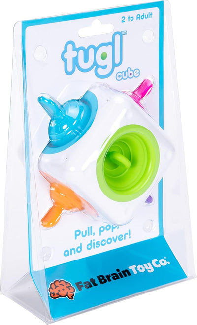 Fat Brain Toys Cubo Inquieto Tugl para Reventar, Atractivo para Niños Pequeños, Niños, Adolescentes, Adultos - Cubo Inquieto de Mano Relajante, 2 Años en Adelante