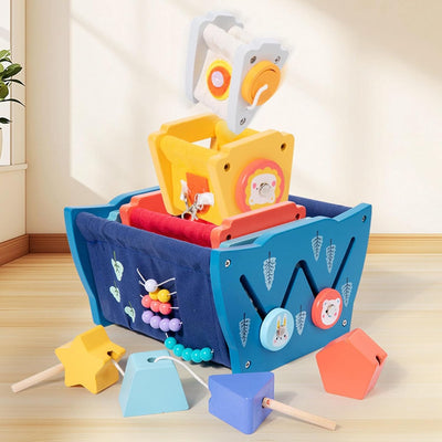 The Style Sutra Nesting Boxes Toy Birthday Gift Stacking Blocks for Kids Children Boys Girls|1 Stacking Toy Set| Wooden & Handcrafted Toys