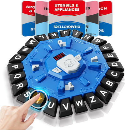 Fidtoy Fast-Paced Word Board Game for Kids and Adults, 10-Second Category Letter Game with LCD Timer, Family Vocabulary Party Game for 2–8 Players