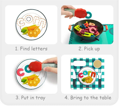 Jouets d'Imitation pour Enfants : Jeu de Cuisine avec Orthographe