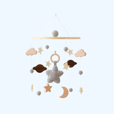 Fidtoy Wooden Baby Mobile Montessori-Inspired Sensory Nursery Toy