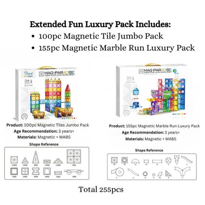 Magnetic Tiles and Marble Run Variety Packs