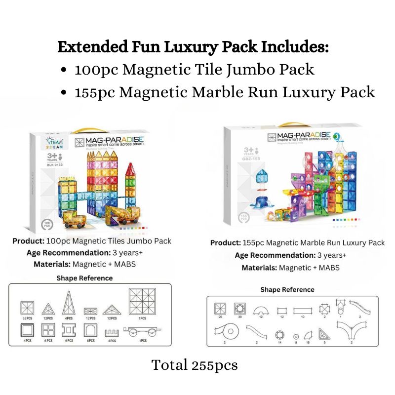 Magnetic Tiles and Marble Run Variety Packs