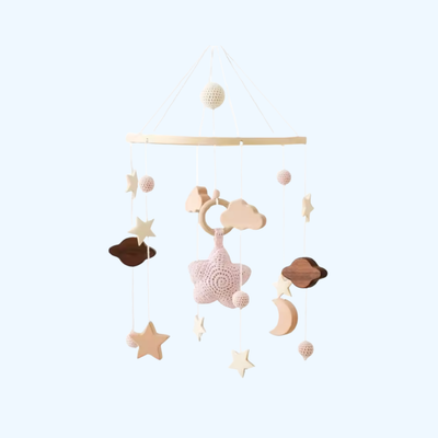 Fidtoy Wooden Baby Mobile Montessori-Inspired Sensory Nursery Toy