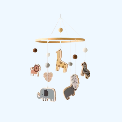 Fidtoy Wooden Baby Mobile Montessori-Inspired Sensory Nursery Toy