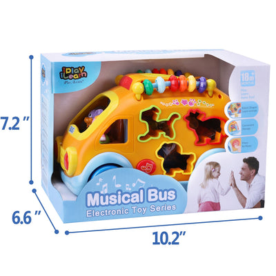 Fidtoy Bus Musical d'Activités avec Puzzle Animaux pour Tout-petits