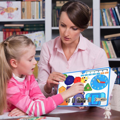 Wooden Shape Sensory Activity Busy Board - 000