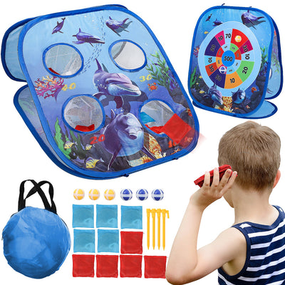 Fidtoy Ocean Bean Bag Toss Game 2 in 1 Outdoor Kids Game
