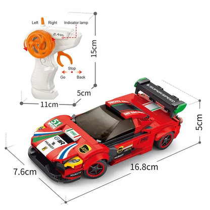 Red Racing Car RC Sports Building Blocks 279 pcs Set - 70051