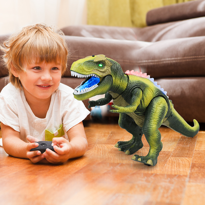 Fidtoy Dinosaurio LED de Juguete a Control Remoto para Niños con Rugido