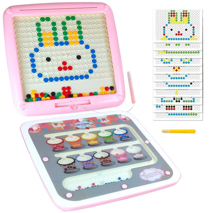 2in1 Magnetic Bead Maze Color Sorting and Drawing Board - 134